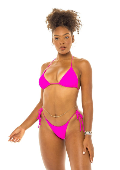 Bali Tie Side Bikini Bottom - Passion Pink - Swim Bottom - JMP The Label