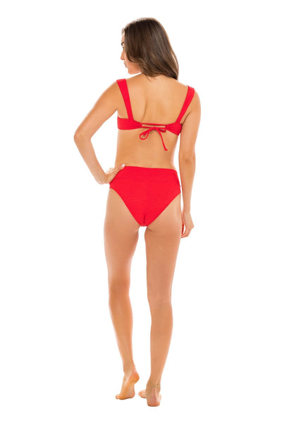 Barcelona Underwire Bikini Top - Amore Red Paisley - Swim Top - JMP The Label