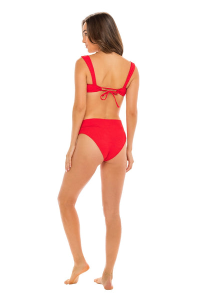 Barcelona Underwire Bikini Top - Amore Red Paisley - Swim Top | JMP The Label