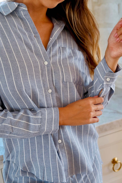 Boyfriend Set - Blue Velvet - Matching Sets | JMP The Label