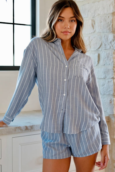 Boyfriend Set - Blue Velvet - Matching Sets | JMP The Label