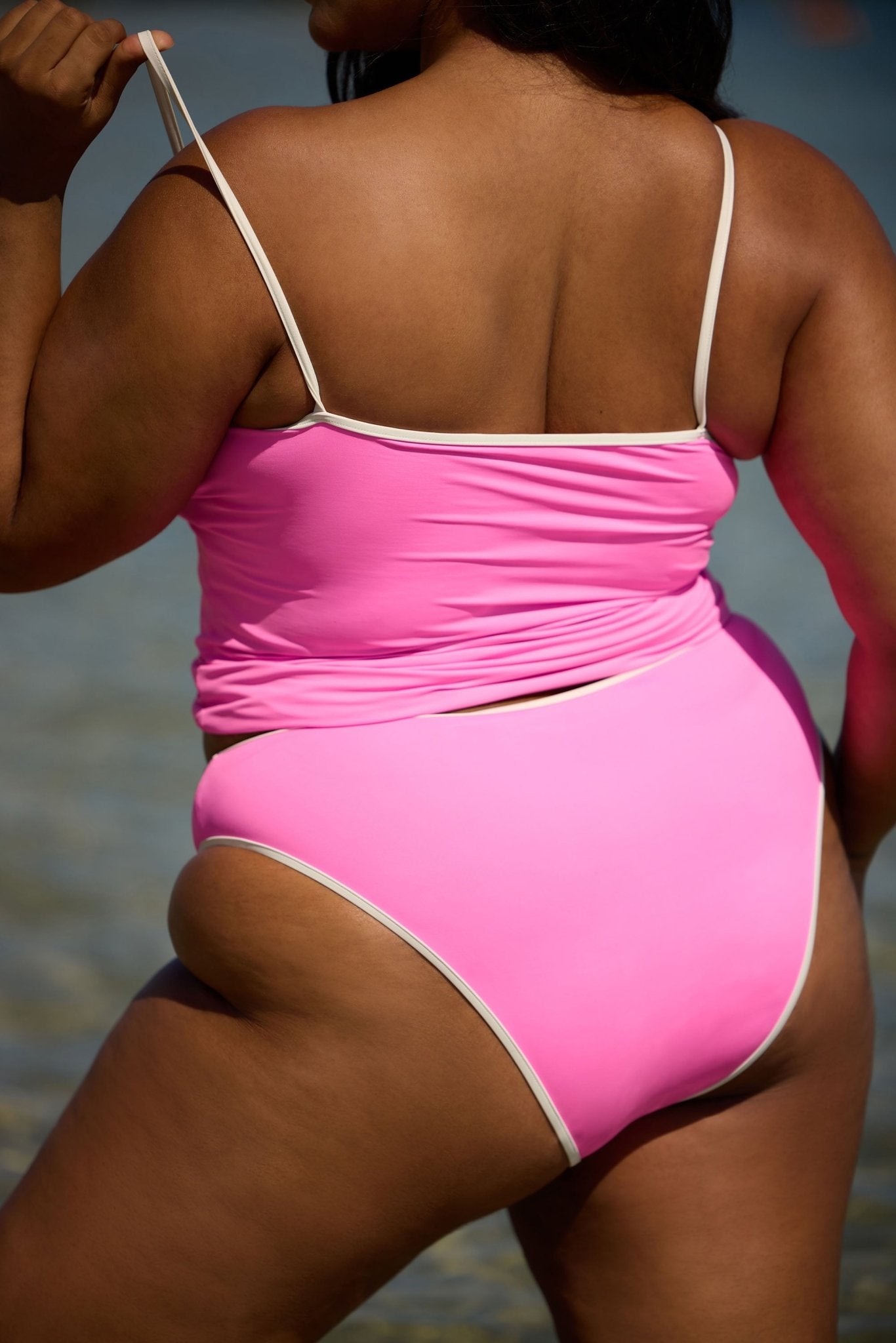 Catalina Top - Pink Orange Reversible - Swim Top | JMP The Label