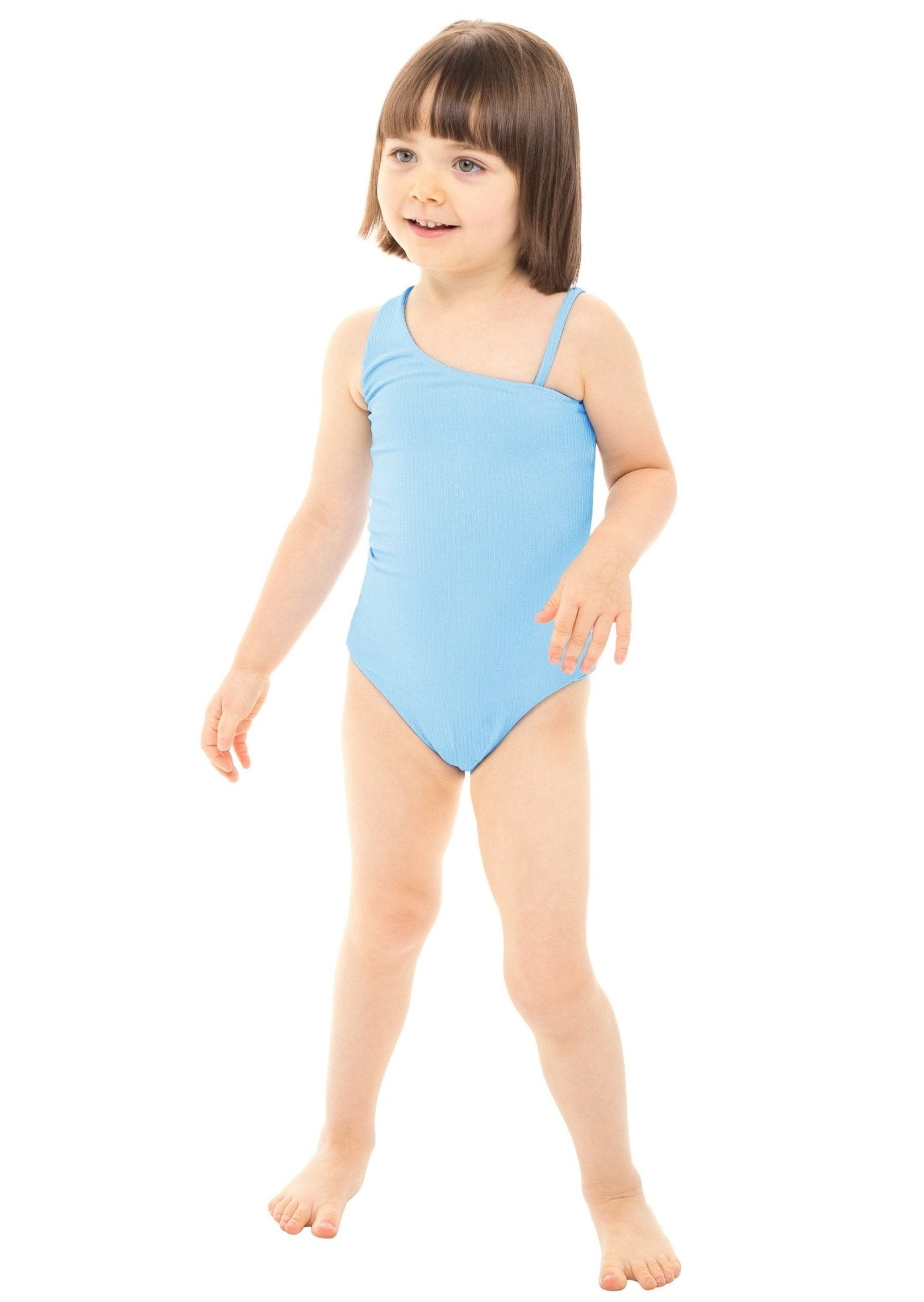 Dalli One Shoulder Girls One Piece Swimsuit - Marine Blue - Kids Swim - JMP The Label