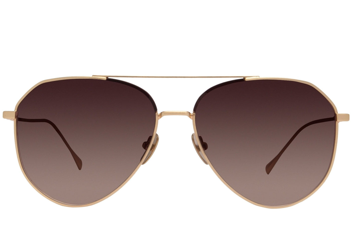 Dash Sunglasses - Brushed Gold and Coffee Gradient - Sunglasses - JMP The Label