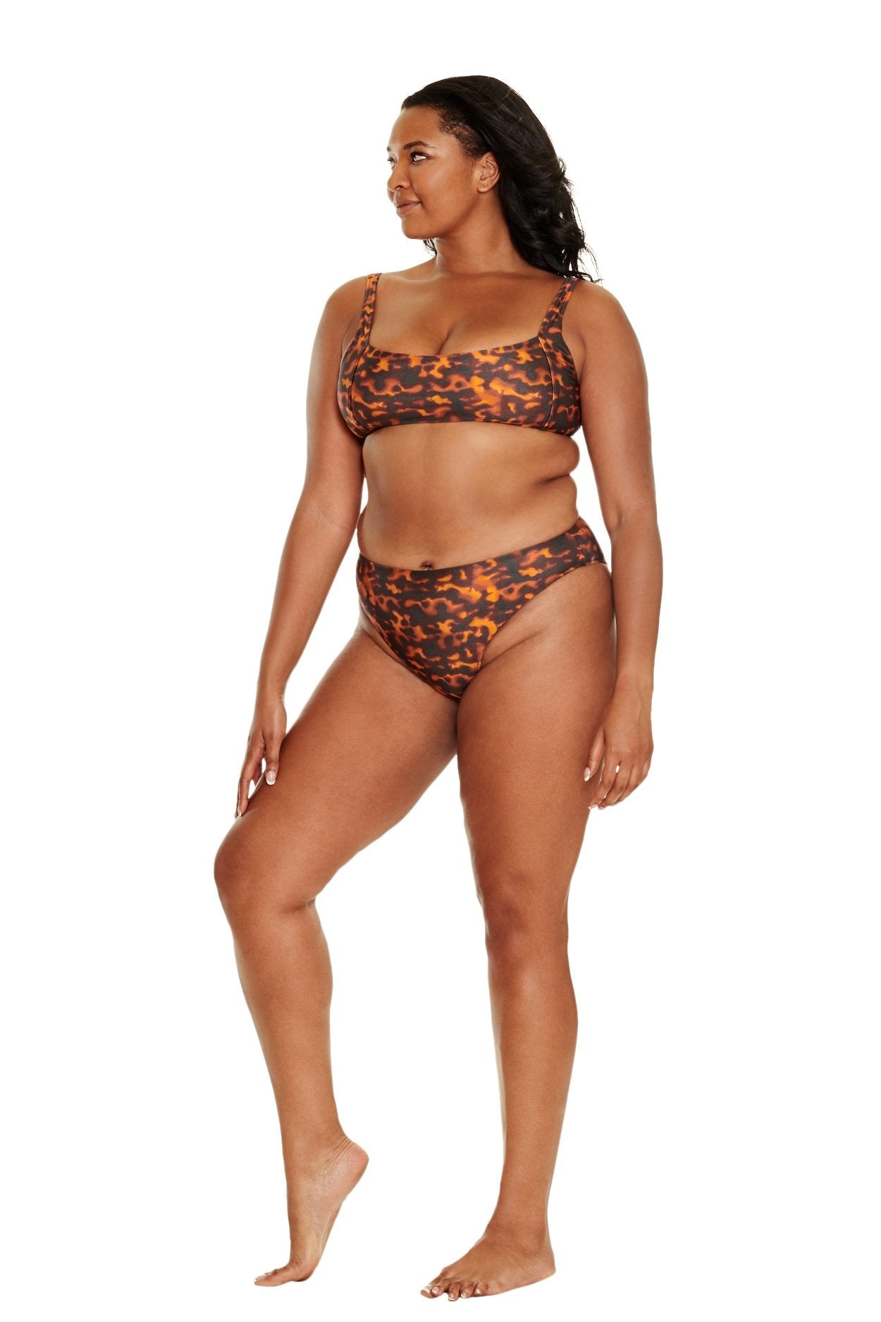 Hamptons Square Neck Bikini Top - Tortuga Print - Swim Top - JMP The Label