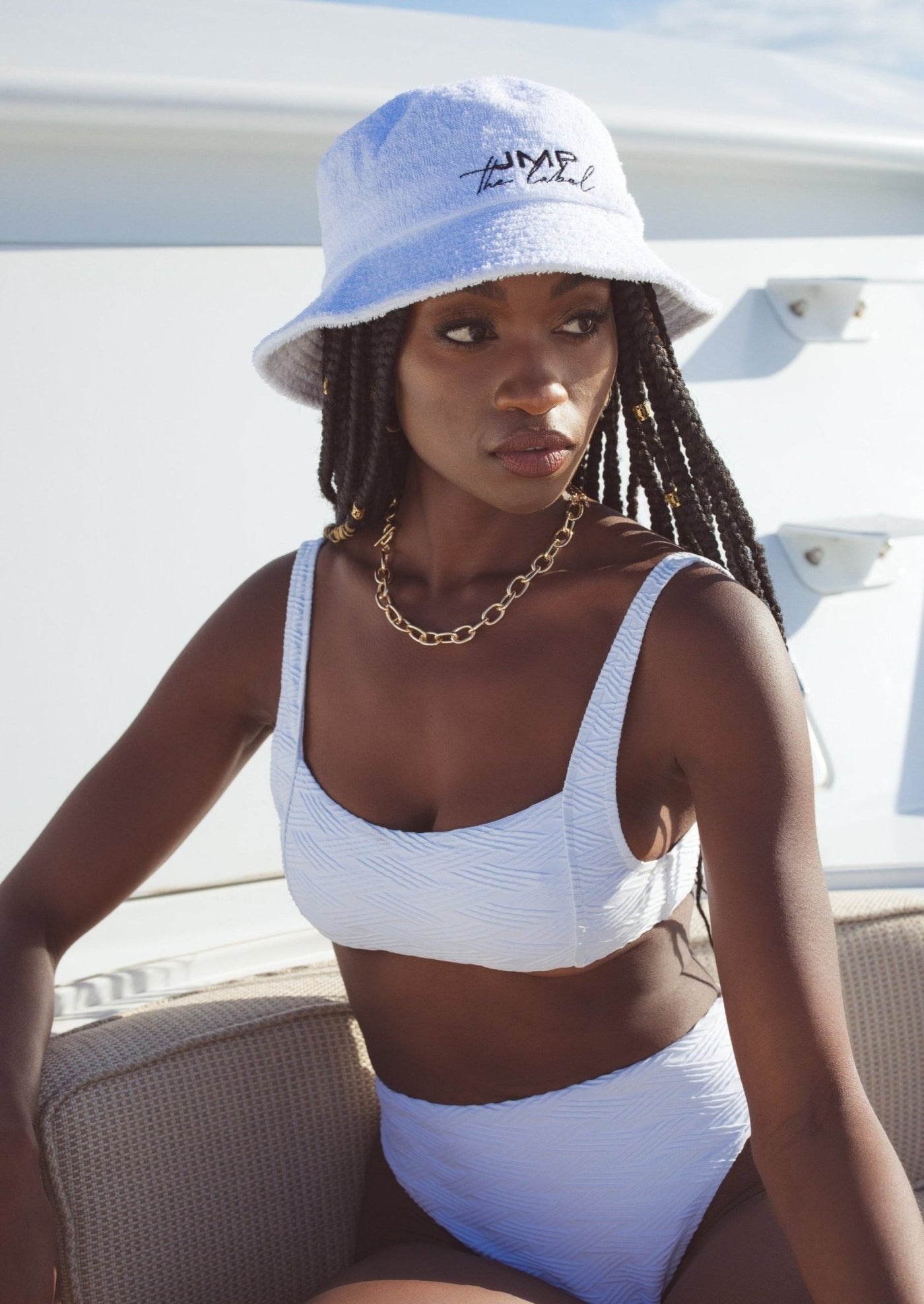 JMP Bucket Hat White - Hats | JMP The Label