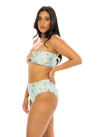 Laguna High Waist Bikini Bottom - Main Squeeze Print - Swim Bottom - JMP The Label