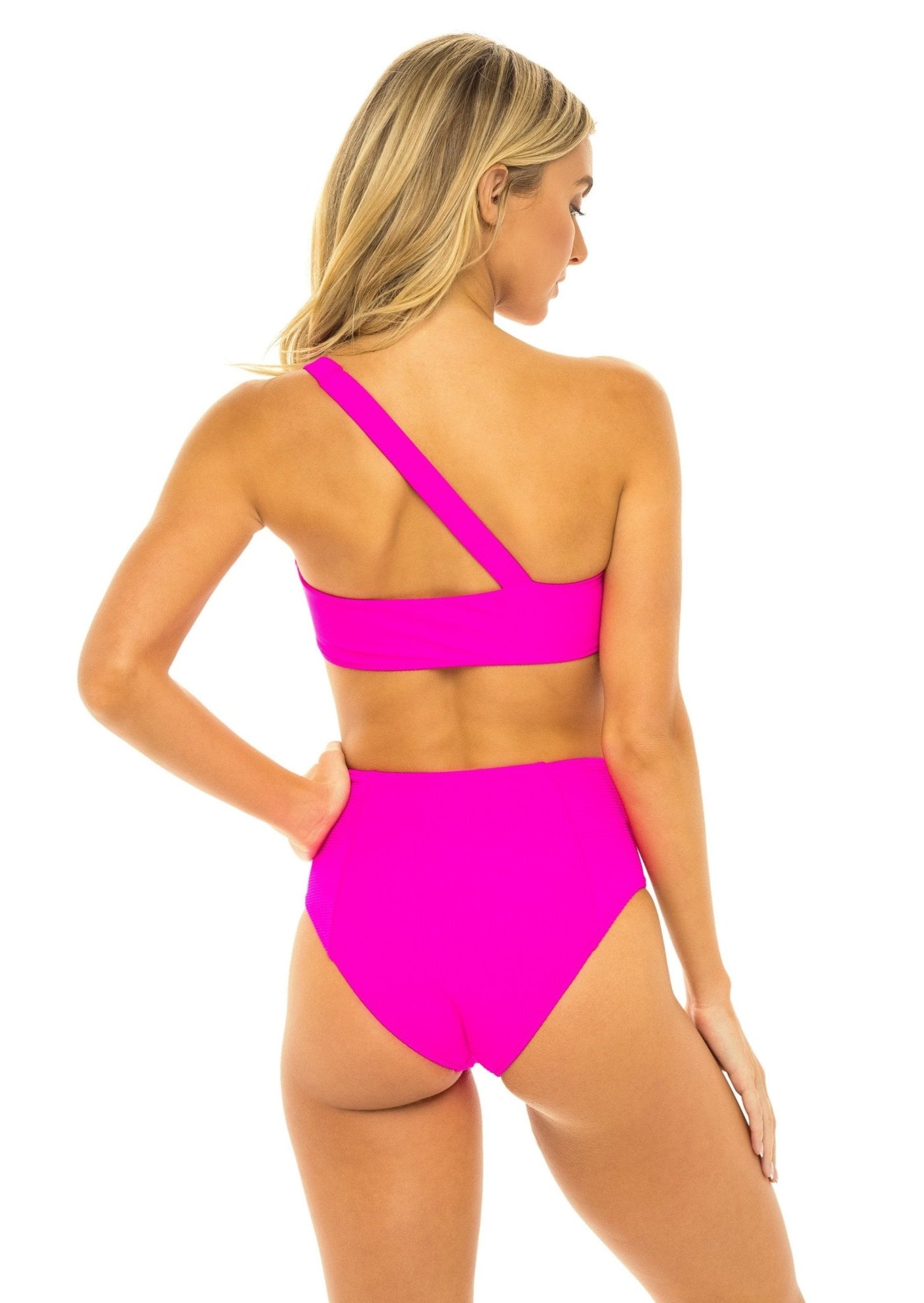 Laguna High Waist Bikini Bottom - Passion Pink - Swim Bottom | JMP The Label