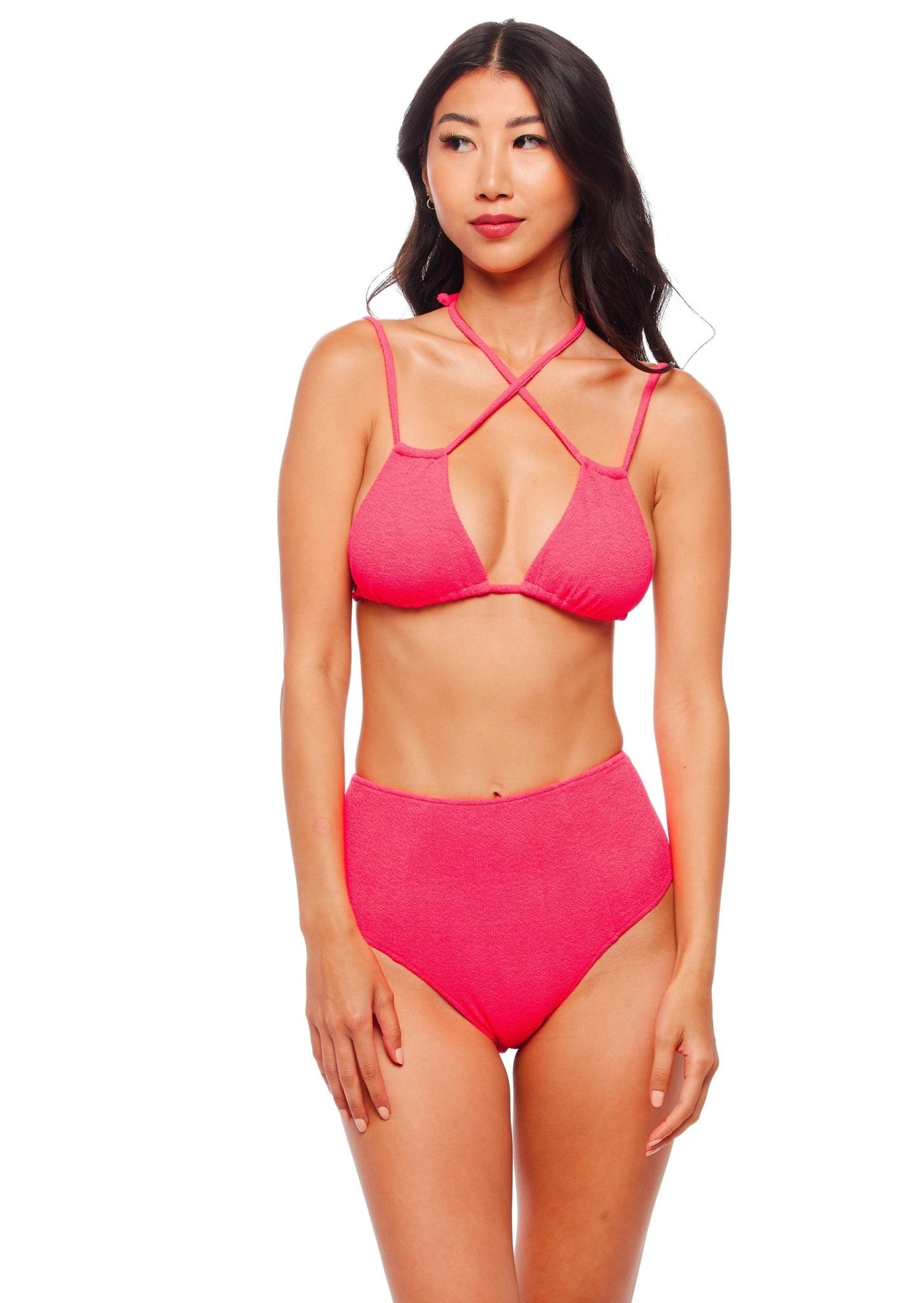 Laguna High Waist Bikini Bottom - Zinnia Pink - Swim Bottom - JMP The Label