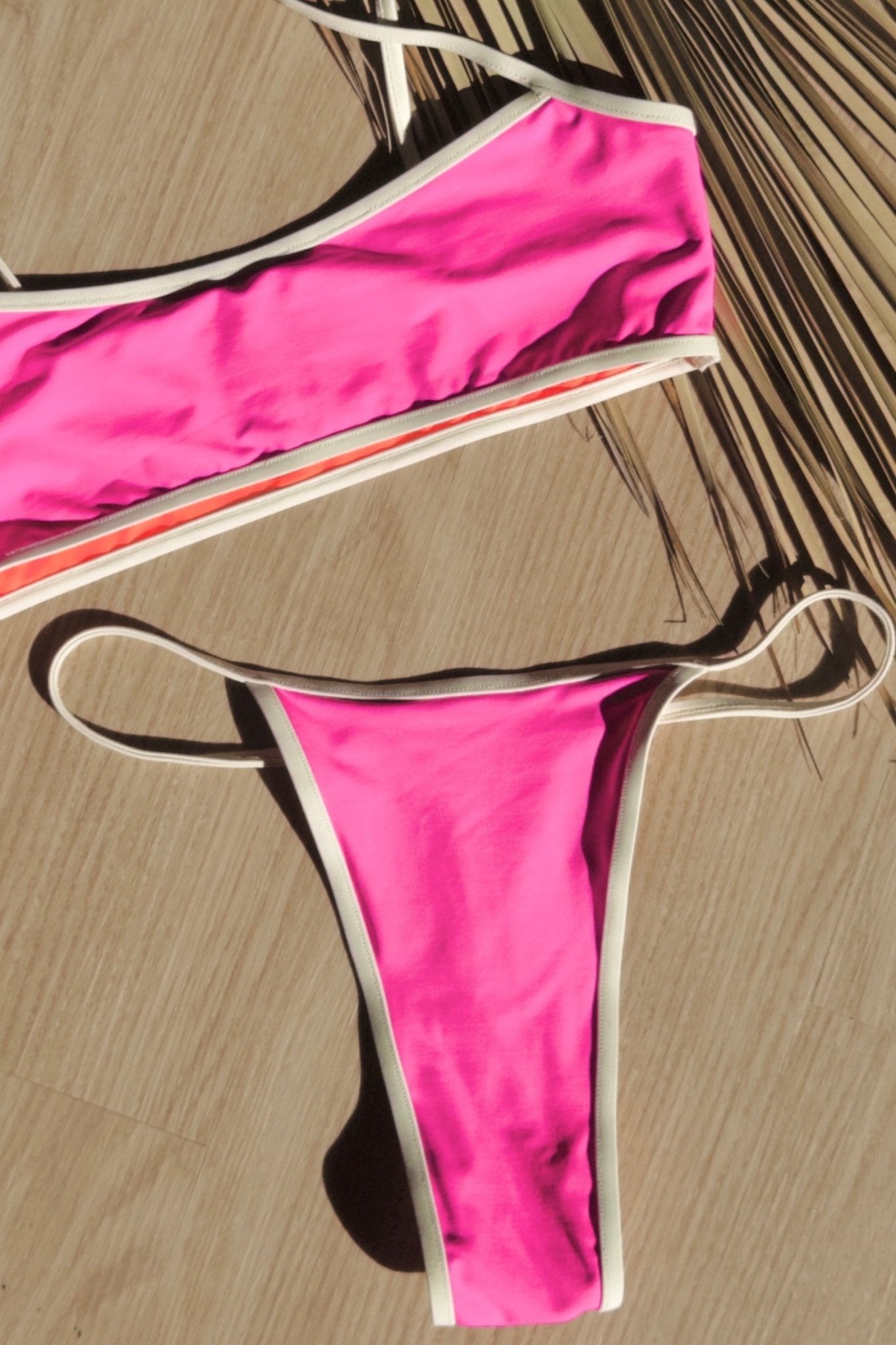 Lahaina Bottom - Pink Orange Reversible - Swim Bottom | JMP The Label
