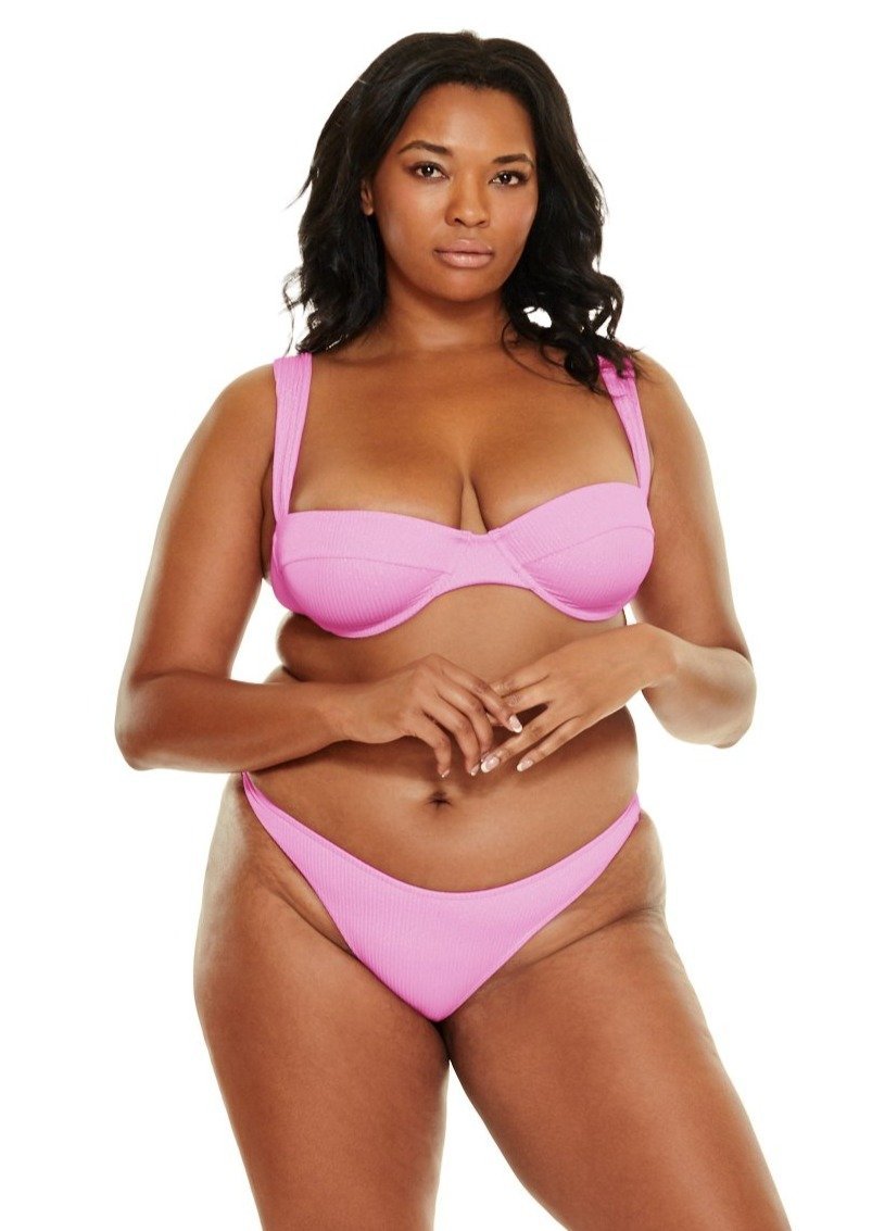 Malibu High Leg Cheeky Bikini Bottom - Blushing Pink - Swim Bottom | JMP The Label
