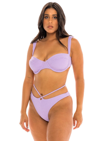 Manila Braided Skimpy Bikini Bottom - Cosmic Lilac - Swim Bottom - JMP The Label