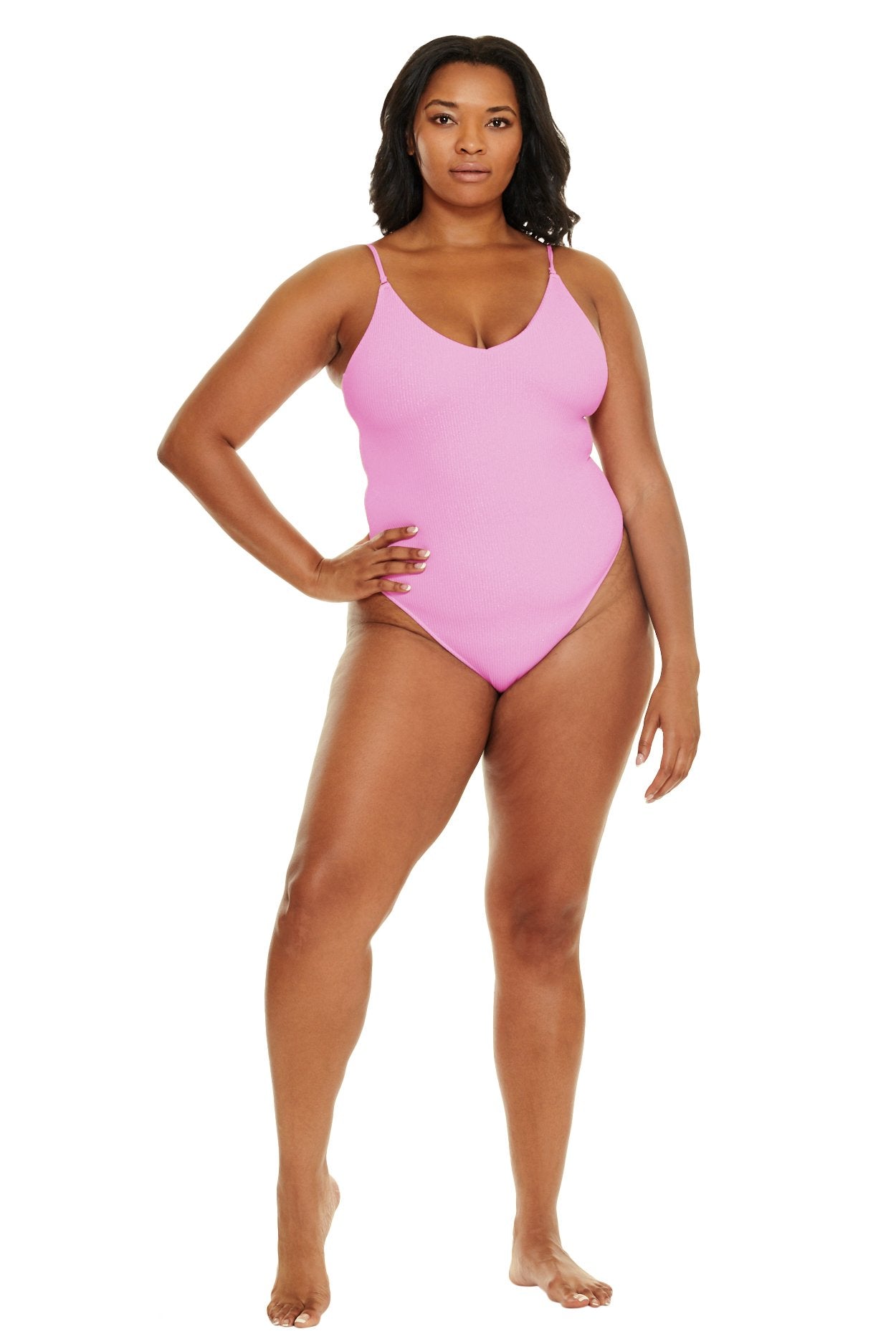 Miami V Neck One Piece Swimsuit - Blushing Pink - Swim One Piece | JMP The Label