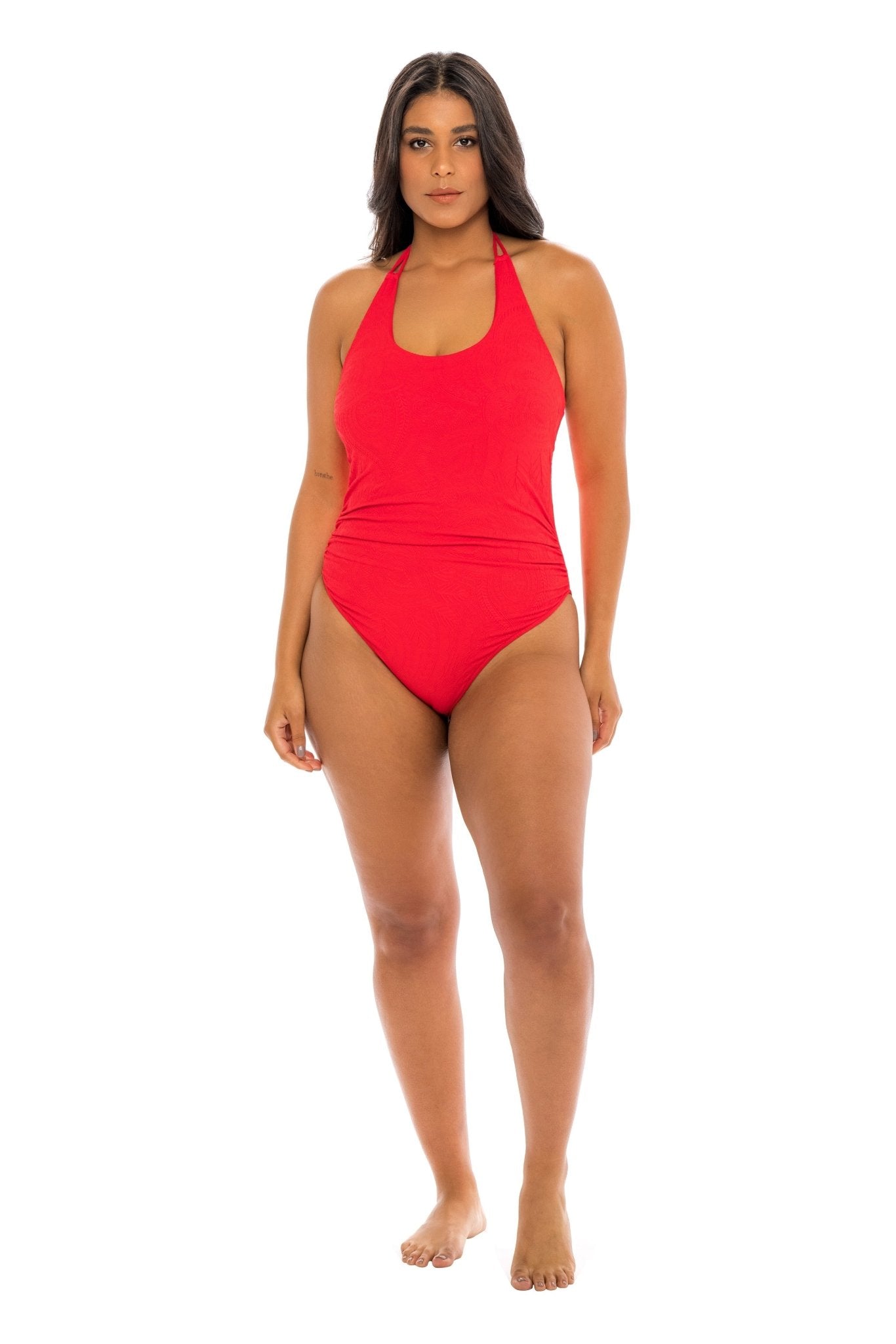 Milan Corset Back One Piece Swimsuit - Amore Red Paisley - Swim One Piece - JMP The Label
