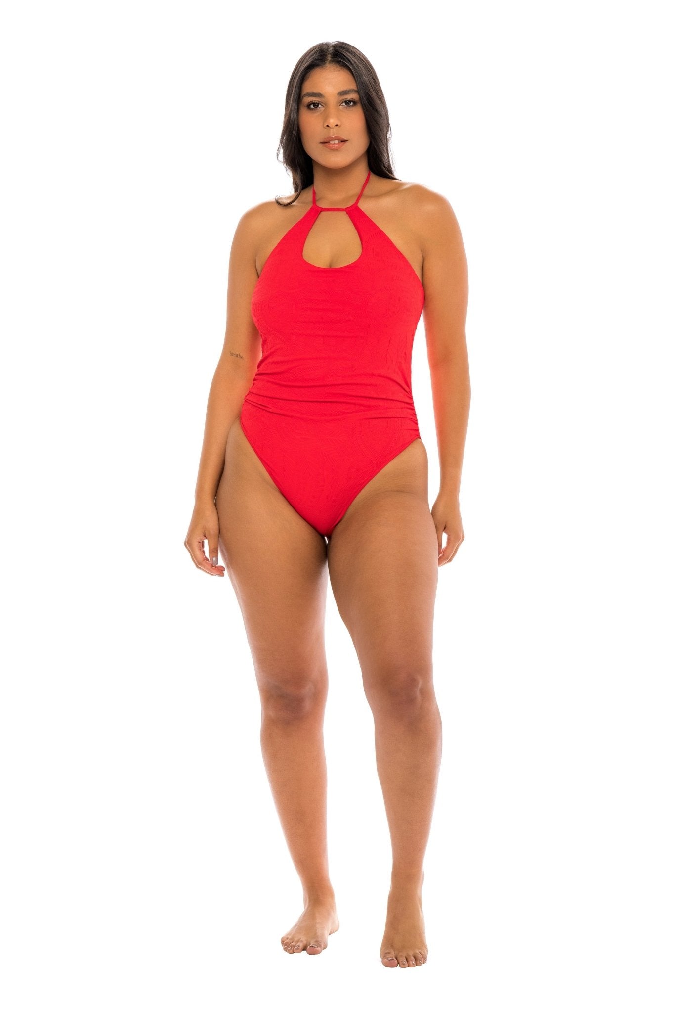 Milan Corset Back One Piece Swimsuit - Amore Red Paisley - Swim One Piece | JMP The Label