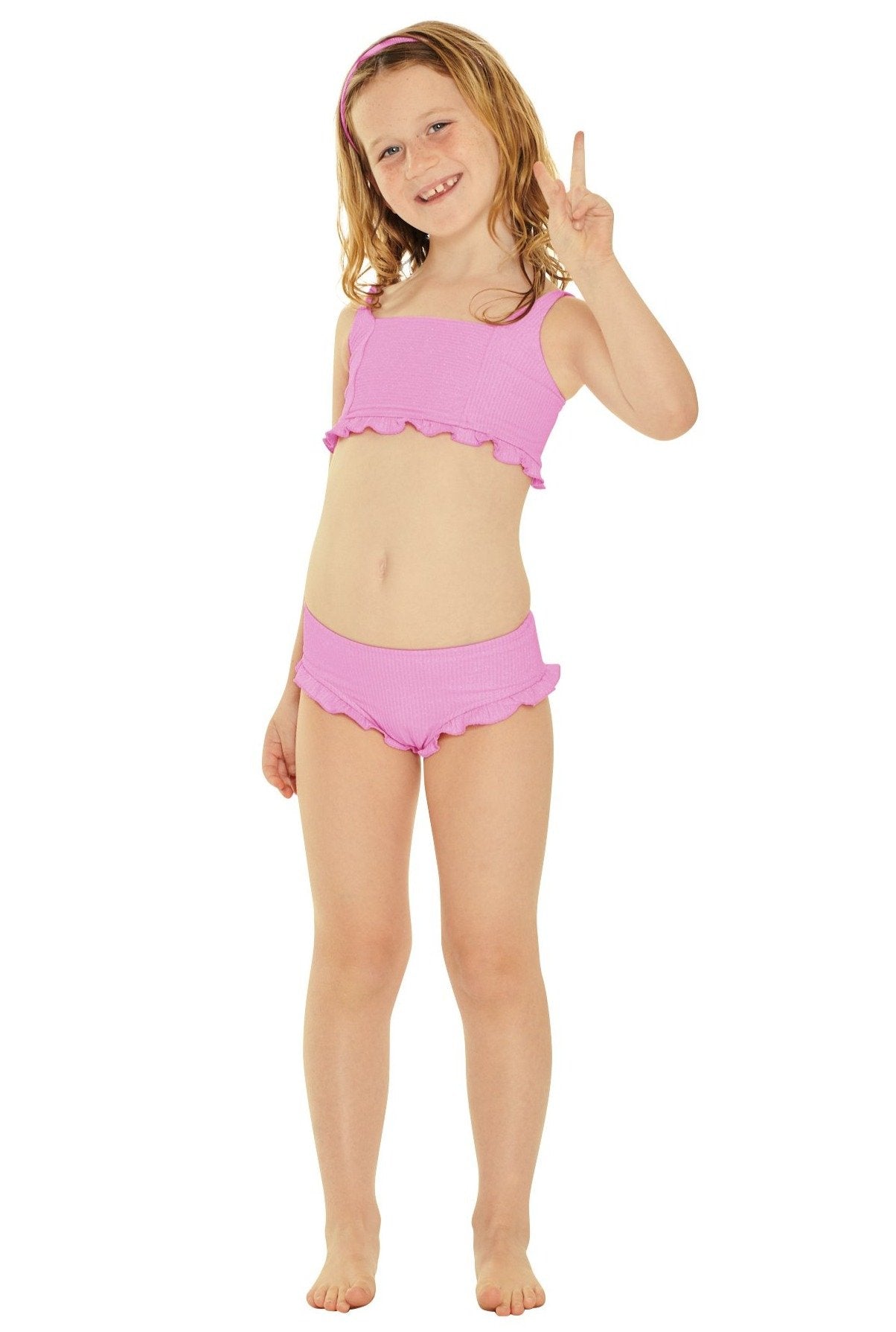 Mini Zuma Girls Bikini Set - Blushing Pink - Kids Swim | JMP The Label