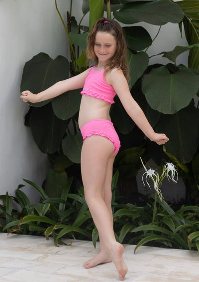 Mini Zuma Girls Bikini Set - Pink Leopard - Kids Swim | JMP The Label