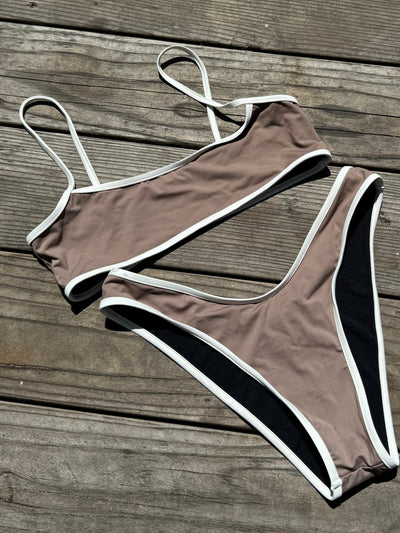 Molokai Top - Neutral Reversible - Swim Top | JMP The Label