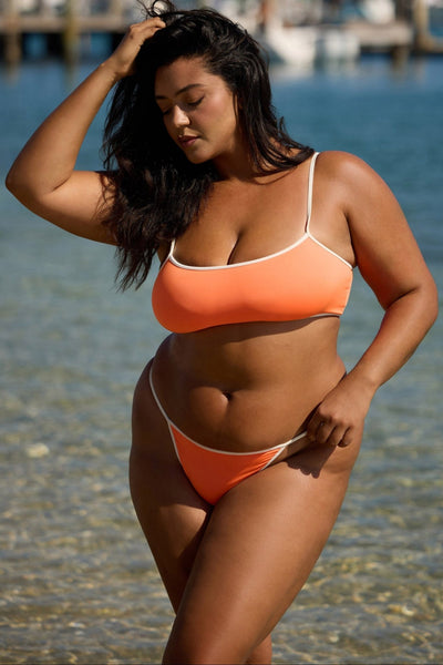 Molokai Top - Pink Orange Reversible - Swim Top | JMP The Label