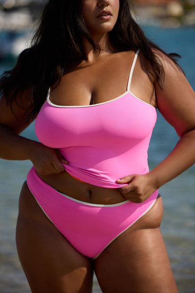 Monaco Bottom - Pink Orange Reversible - Swim Bottom | JMP The Label