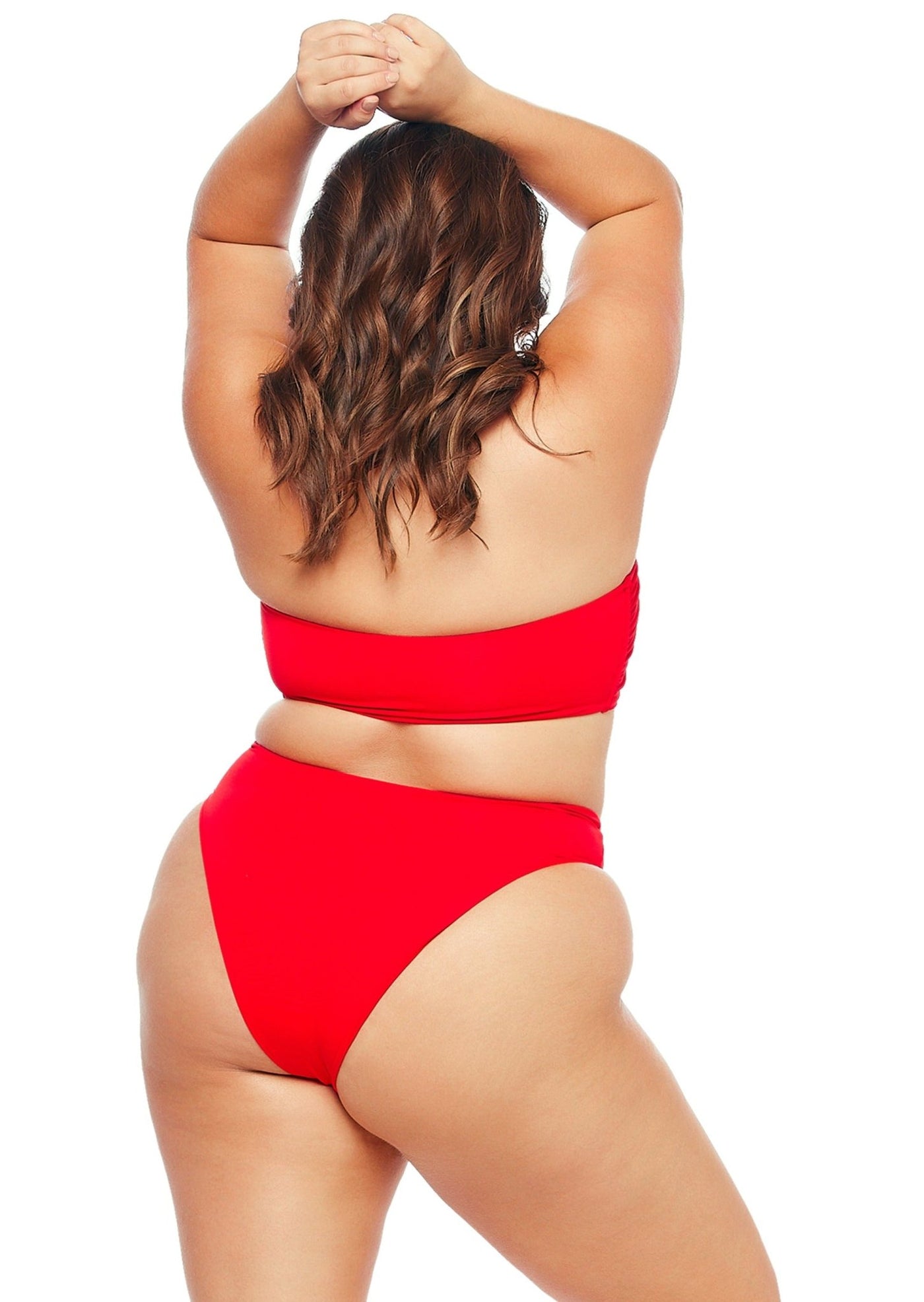 Monaco High Waist Cheeky Bikini Bottom - Red - Swim Bottom - JMP The Label