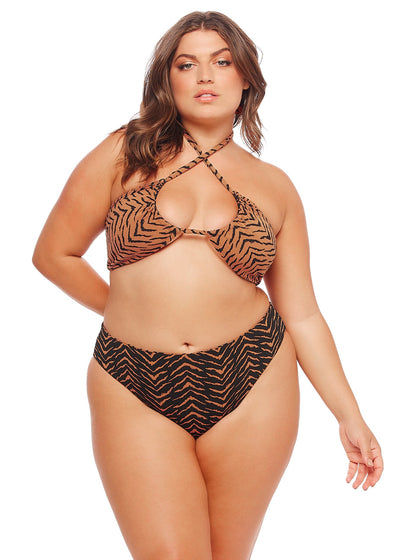 Monaco Bottom - Tiger Switch Reversible Print - Swim Bottom | JMP The Label