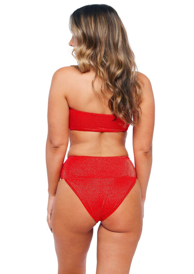 Monterey Full Coverage Bikini Bottom - Blaze Lurex - Swim Bottom | JMP The Label