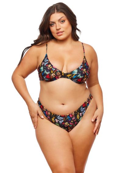 Newport Underwire Bikini Top - Mariposa Print - Swim Top | JMP The Label