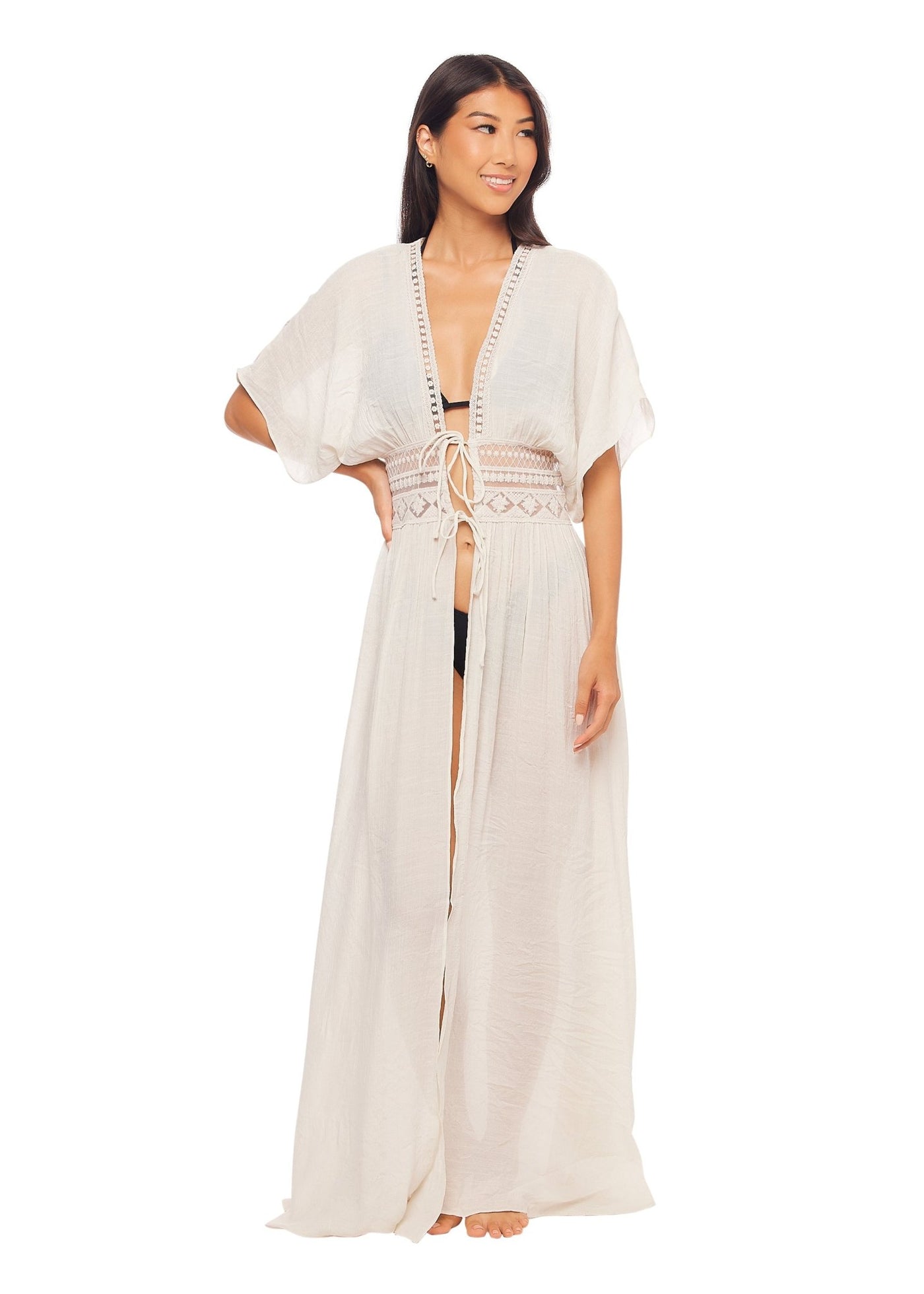 Open Front Cover Up Dress - Sand - Dress | JMP The Label