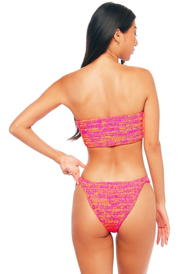 Punta Mita Crochet Cheeky Bikini Bottom - Pink Mirage - Swim Bottom - JMP The Label