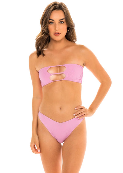 Rio High Leg Cheeky Bikini Bottom - Blushing Pink - Swim Bottom - JMP The Label