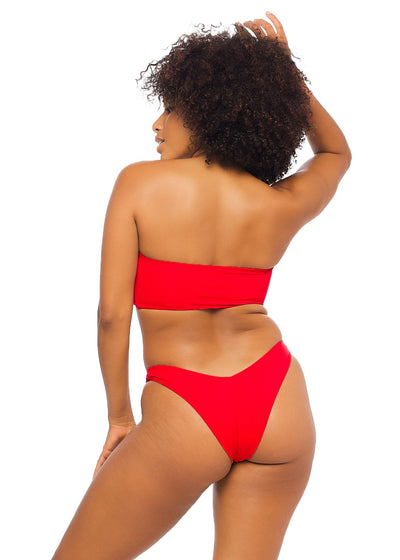 Rio High Leg Cheeky Bikini Bottom - Red - Swim Bottom - JMP The Label