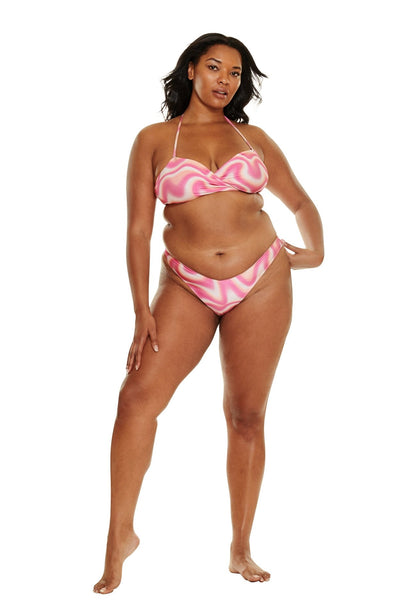 Rio High Leg Cheeky Bikini Bottom - Retrowave Print - Swim Bottom - JMP The Label