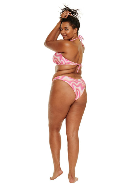 Rio High Leg Cheeky Bikini Bottom - Retrowave Print - Swim Bottom - JMP The Label
