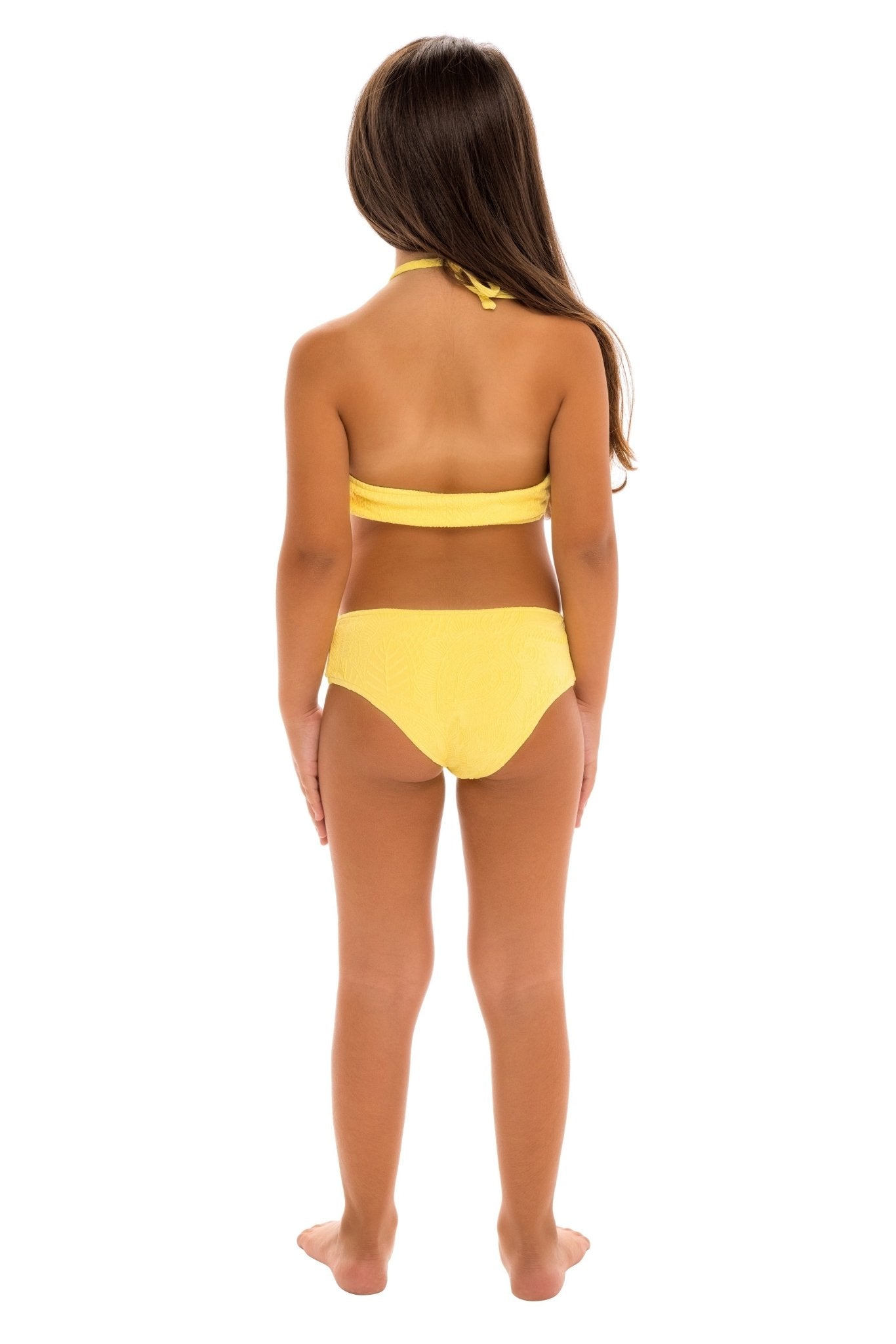 Rivi Girls Halter Bikini Set - Soleil Yellow Paisley - Kids Swim - JMP The Label