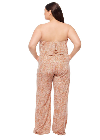 Strapless Jumpsuit - Nude Print - Matching Sets - JMP The Label