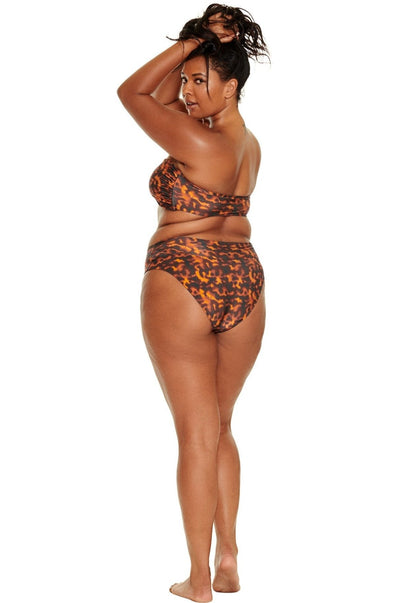 Sydney High Waist Full Coverage Bikini Bottom - Tortuga Print - Swim Bottom - JMP The Label