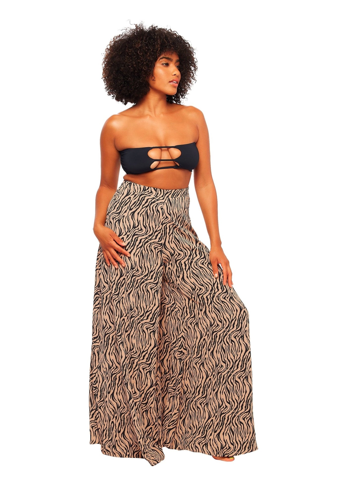 Tie Tube Top and Pant Set Animal Print - Matching Sets - JMP The Label