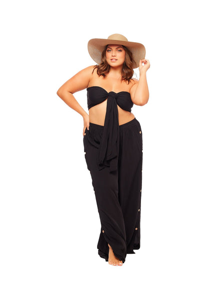 Tie Tube Top and Pant Set Black - Matching Sets - JMP The Label