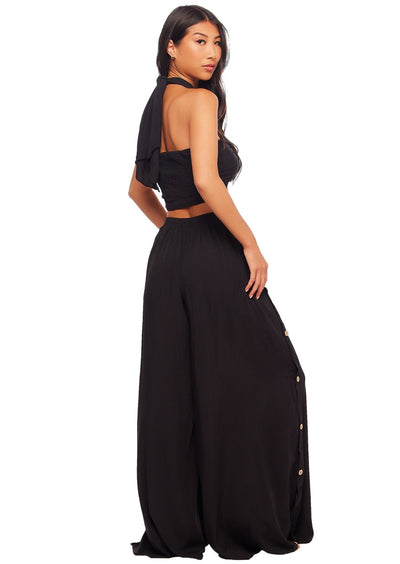 Tie Tube Top and Pant Set Black - Matching Sets | JMP The Label