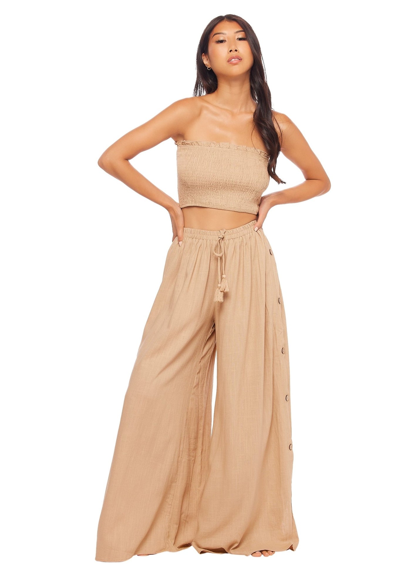 Tube Top and Pant Set Camel - Matching Sets | JMP The Label
