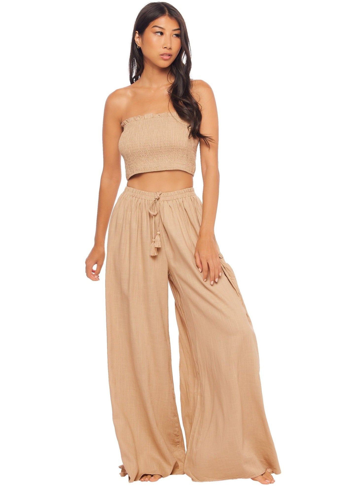 Tube Top and Pant Set Camel - Matching Sets | JMP The Label