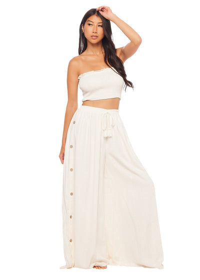 Tube Top and Pant Set Off White - Matching Sets - JMP The Label