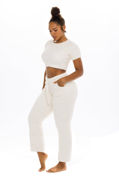 Unwind Crop Top Ivory - Tops | JMP The Label