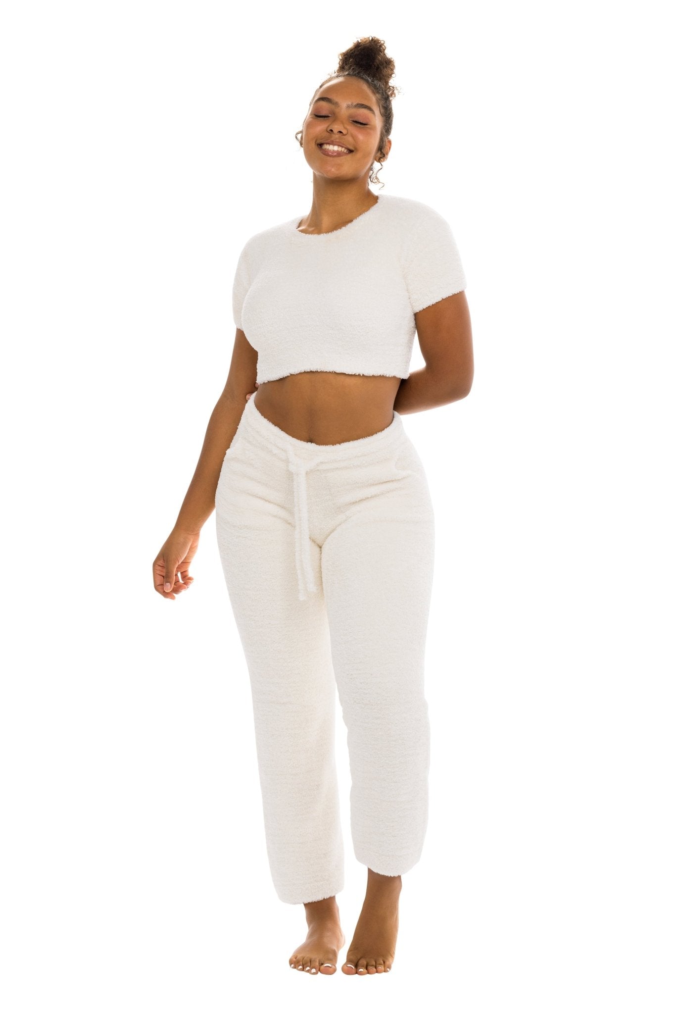 Unwind Crop Top Ivory - Tops | JMP The Label