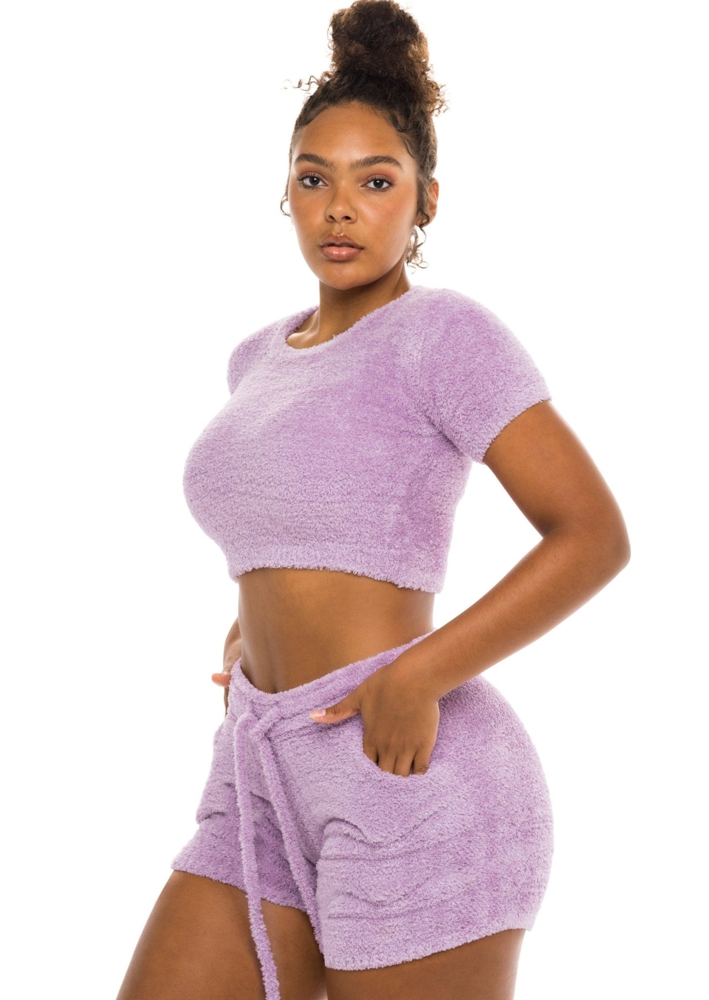 Unwind Crop Top Lavender - Tops | JMP The Label