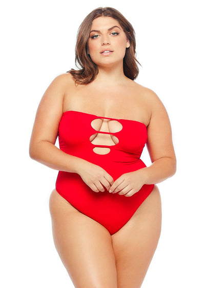 Vegas Strappy Cut Out One Piece Swimsuit - Red - Swim One Piece - JMP The Label